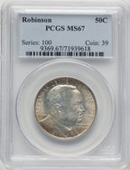 1936 50C Robinson Commemorative Silver PCGS MS67 (778276018)