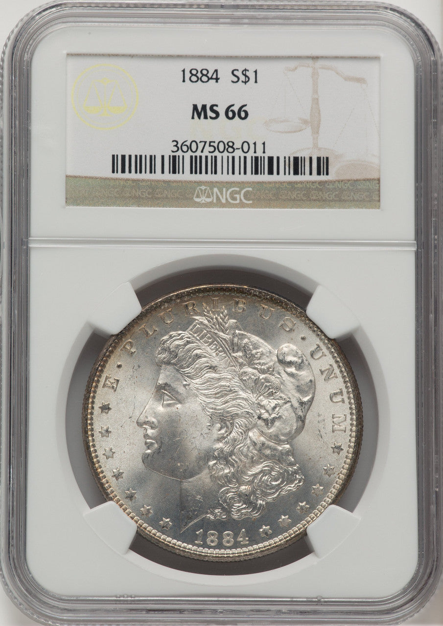 1884 Morgan Dollar NGC MS66