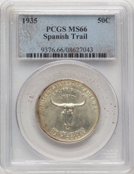 1935 50C Spanish Trail Commemorative Silver PCGS MS66 (778276022)