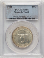 1935 50C Spanish Trail Commemorative Silver PCGS MS66 (778276022)