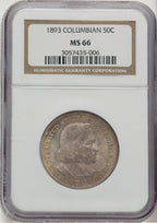 1893 50C COLUMBIAN Commemorative Silver NGC MS66 (778276013)
