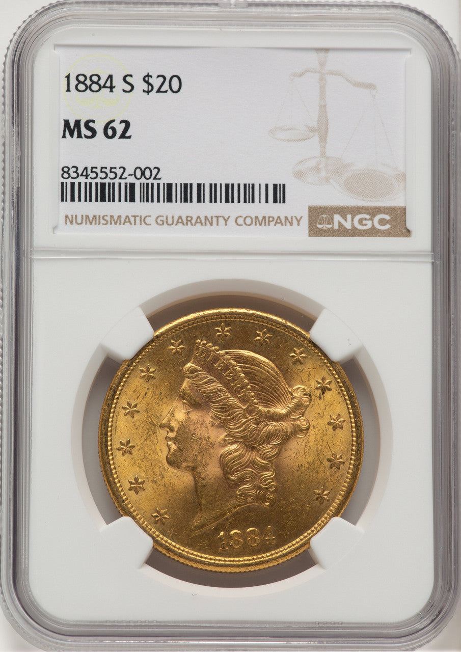 1884-S $20 Liberty Double Eagle NGC MS62 (177318047)
