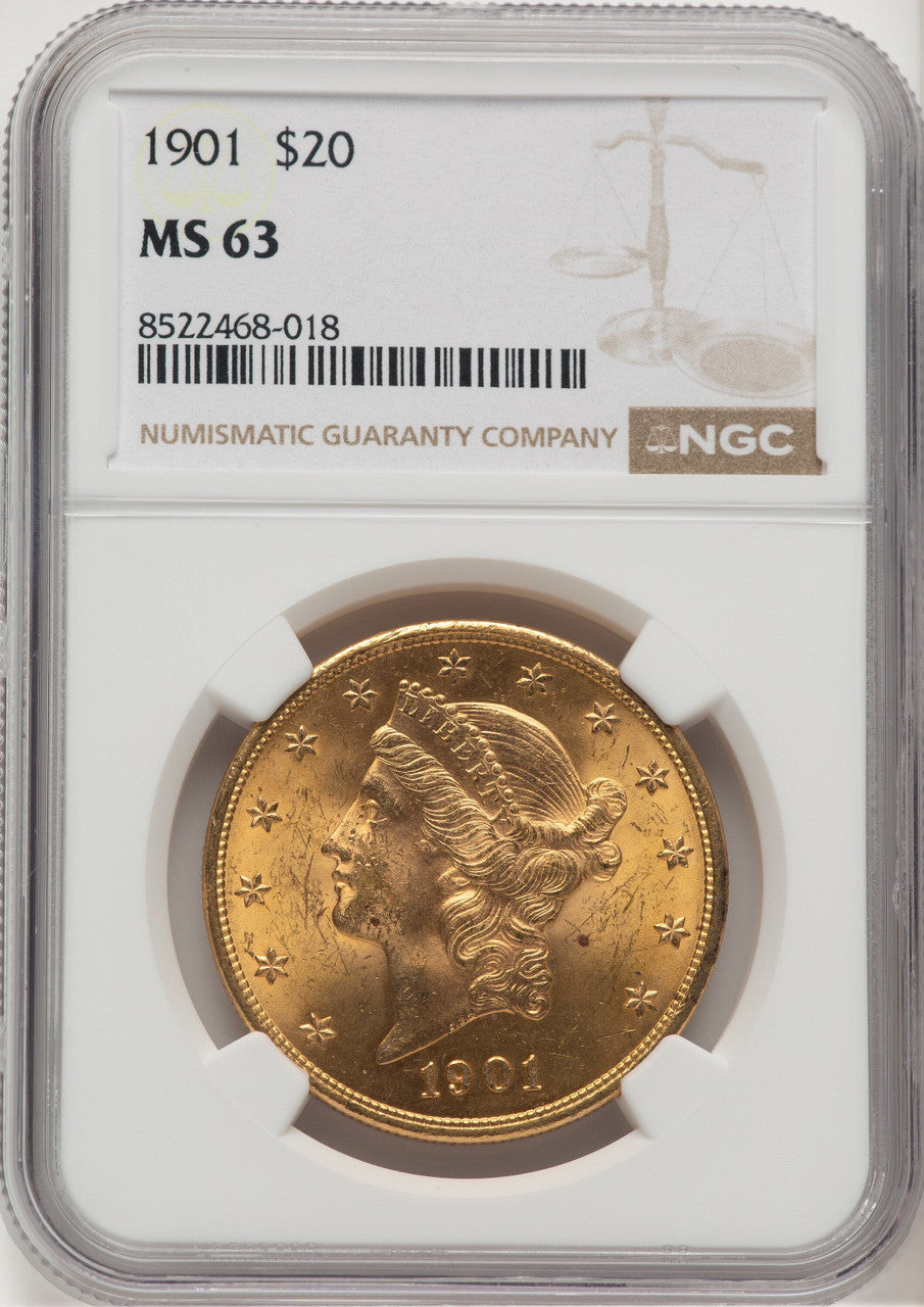 1901 $20 Liberty Double Eagle NGC MS63 (775761003)