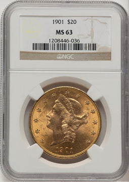 1901 $20 Liberty Double Eagle NGC MS63 (778039009)