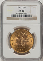 1901 $20 Liberty Double Eagle NGC MS63 (778039009)