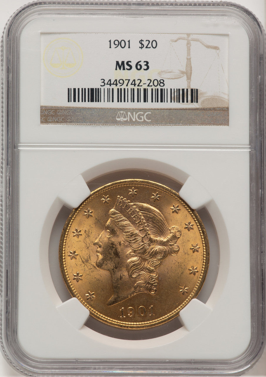 1901 $20 Liberty Double Eagle NGC MS63 (778039008)