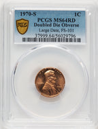1970-S 1C FS-101 RD Lincoln Cent PCGS MS64