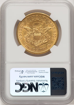 1862-S $20 Liberty Double Eagle NGC AU53