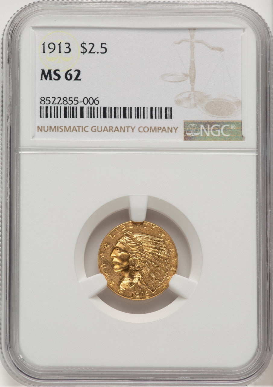 1913 $2.50 Indian Quarter Eagle NGC MS62 (521153072)