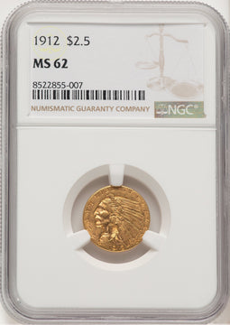 1912 $2.50 Indian Quarter Eagle NGC MS62 (521153071)