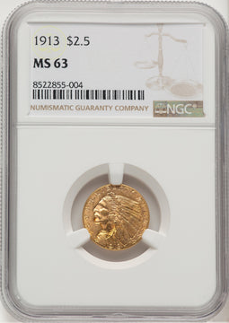 1913 $2.50 Indian Quarter Eagle NGC MS63 (521153074)