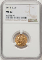 1913 $2.50 Indian Quarter Eagle NGC MS63 (521153074)