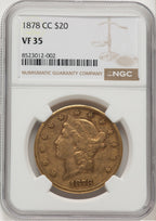 1878-CC $20 Liberty Double Eagle NGC VF35