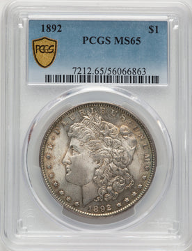 1892 Morgan Dollar PCGS MS65