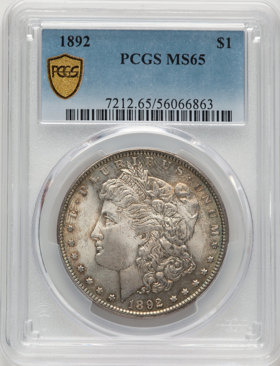 1892 Morgan Dollar PCGS MS65