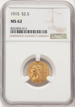 1915 $2.50 Indian Quarter Eagle NGC MS62 (777575038)