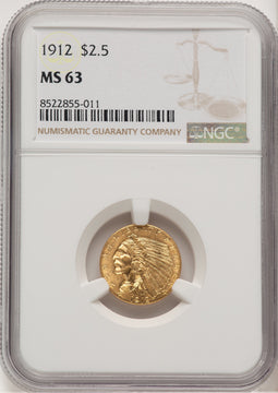 1912 $2.50 Indian Quarter Eagle NGC MS63 (521153070)