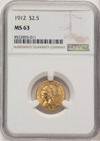 1912 $2.50 Indian Quarter Eagle NGC MS63 (521153070)