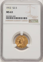 1912 $2.50 Indian Quarter Eagle NGC MS63 (777737033)