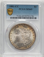 1881-CC Morgan Dollar PCGS MS65 (776369001)