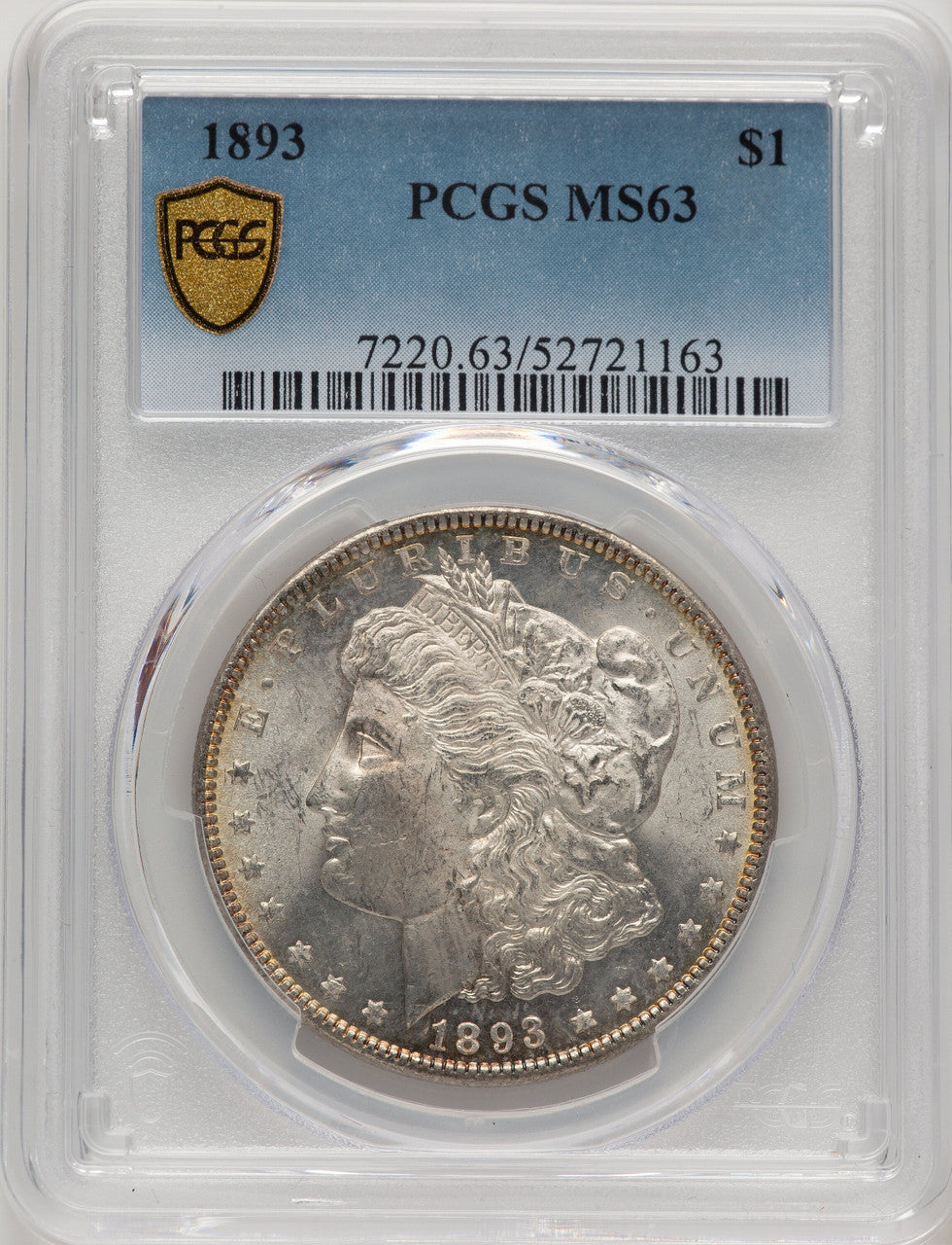 1893 Morgan Dollar PCGS MS63