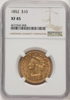 1852 $10 Liberty Eagle NGC XF45