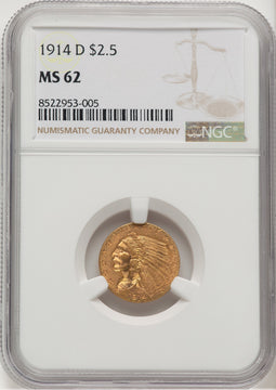 1914-D $2.50 Indian Quarter Eagle NGC MS62 (777428032)