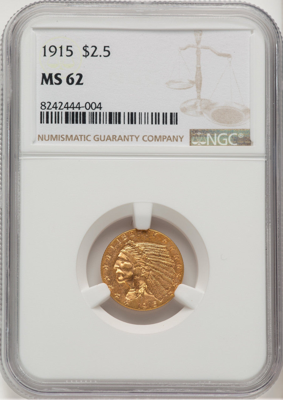 1915 $2.50 Indian Quarter Eagle NGC MS62 (774838016)