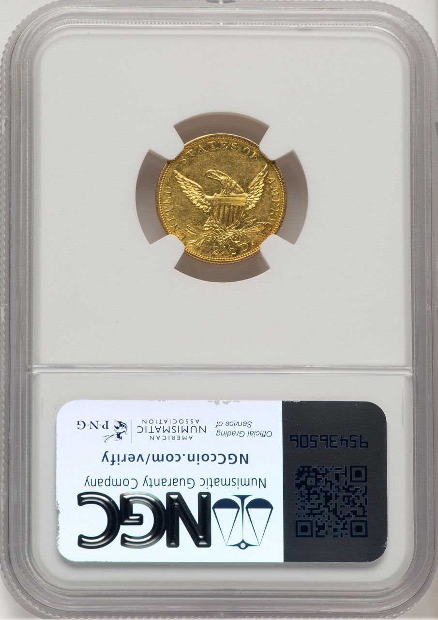 1836 $2.50 Script 8 Classic Quarter Eagle NGC MS60