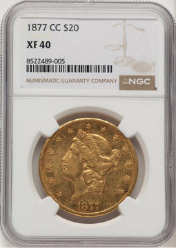 1877-CC $20 Liberty Double Eagle NGC XF40 (177294004)