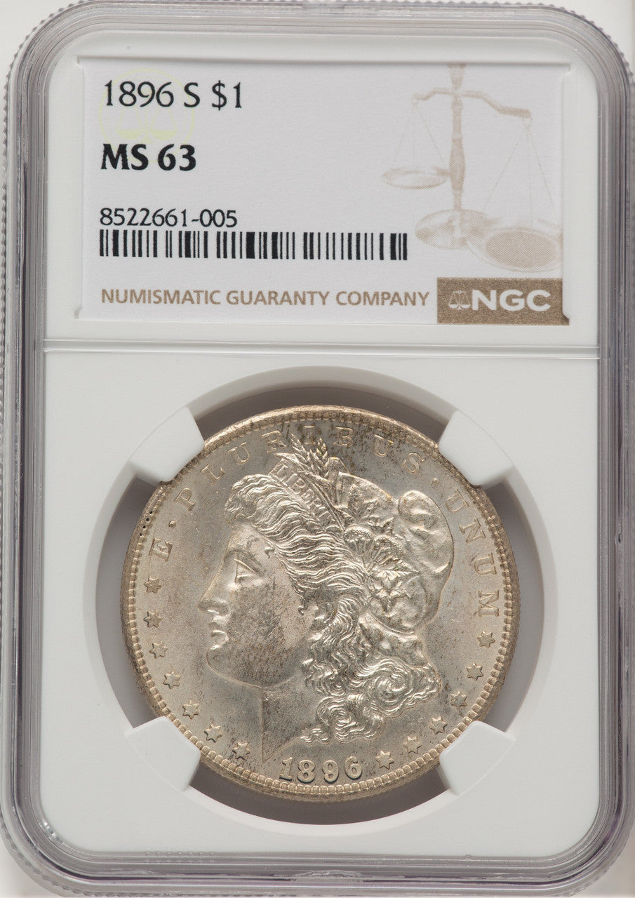 1896-S Morgan Dollar NGC MS63 (772471019)