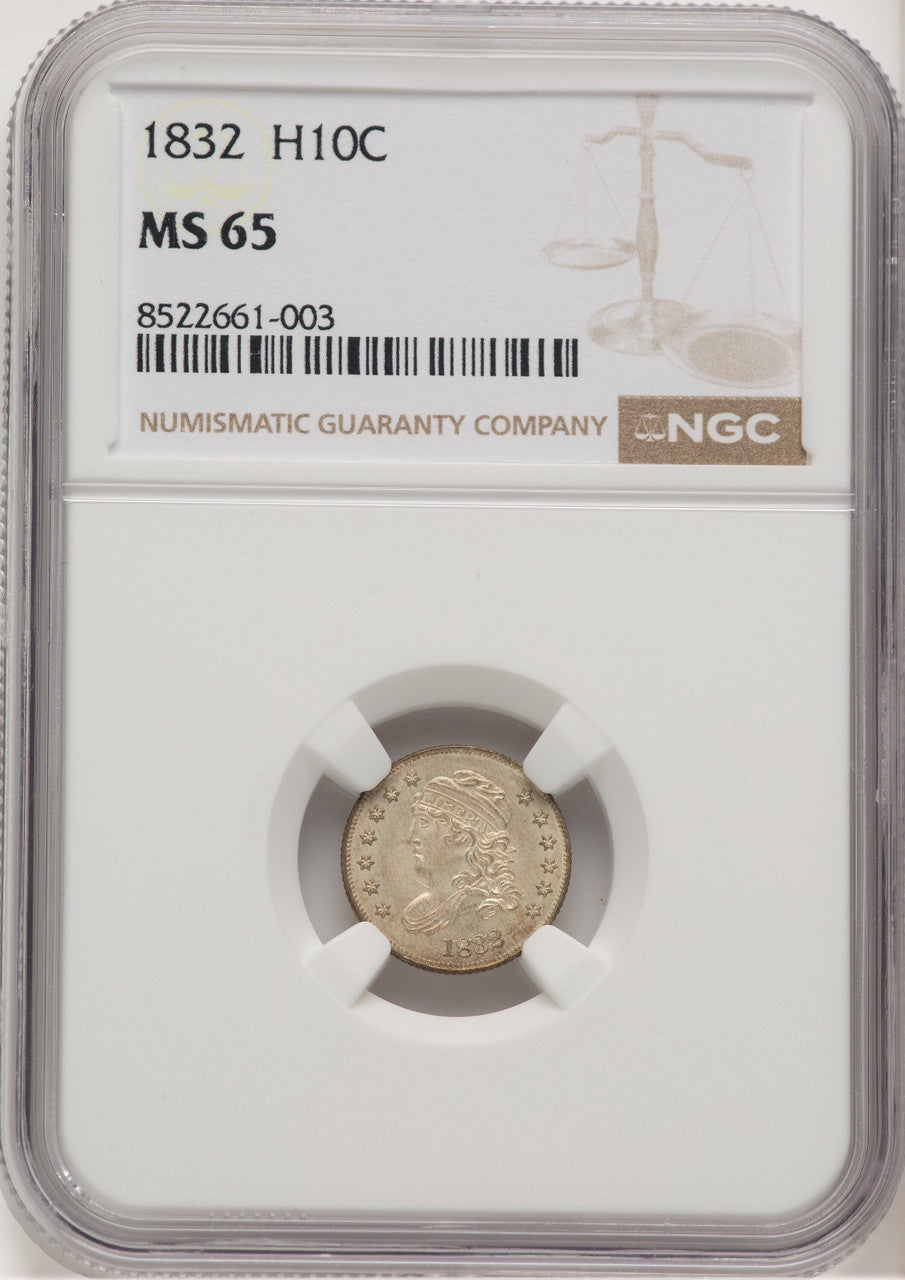 1832 H10C Bust Half Dime NGC MS65