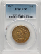 1847 $10 Liberty Eagle PCGS XF45