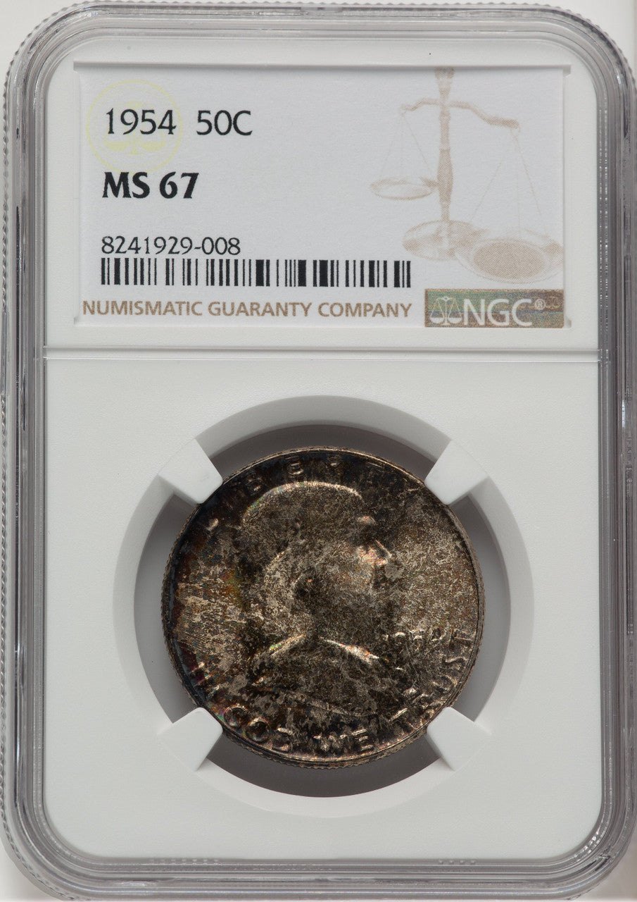 1954 50C Franklin Half Dollar NGC MS67