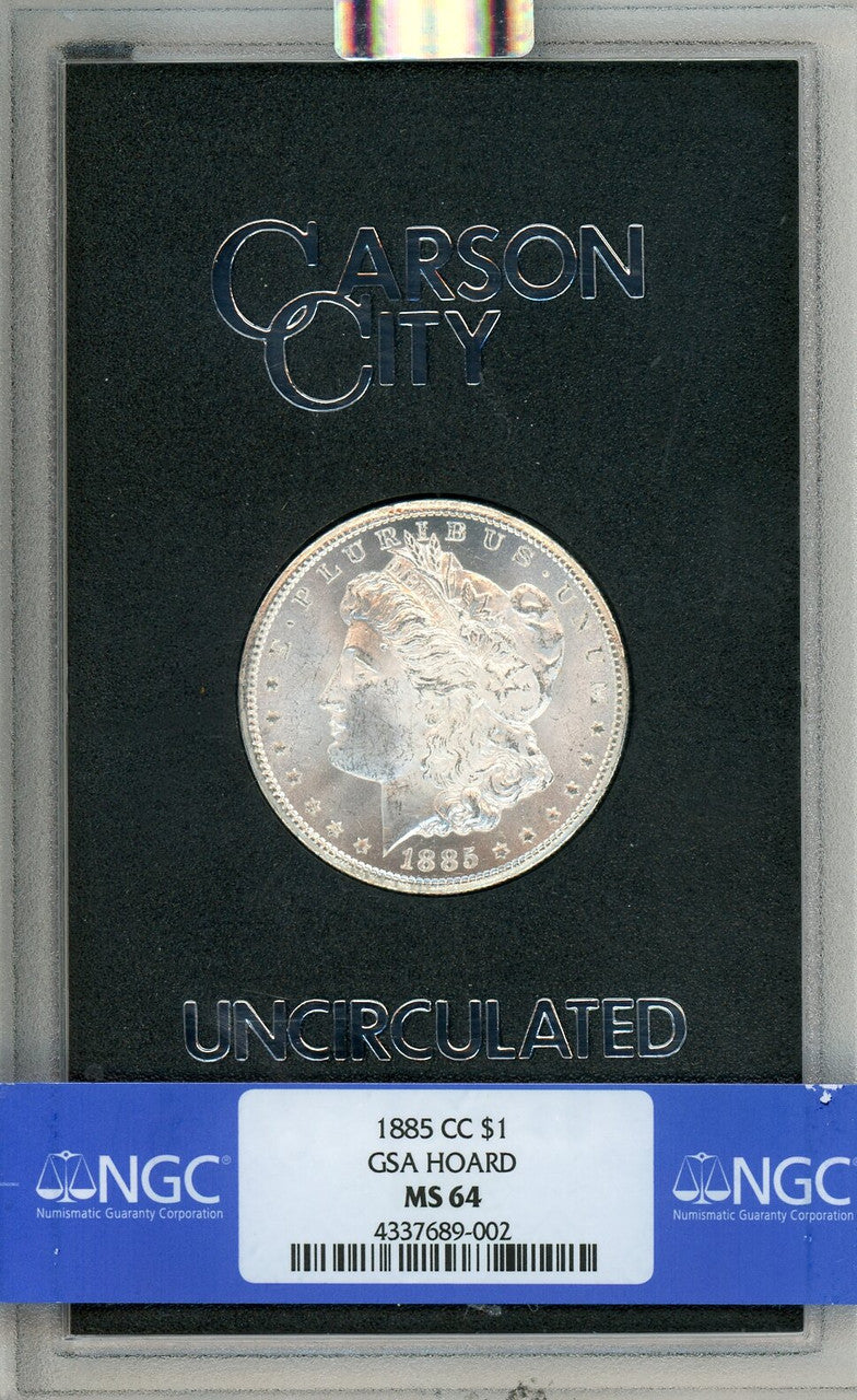 1885-CC GSA Hoard Morgan Dollar NGC MS64