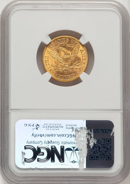 1907-D $5 Liberty Half Eagle NGC MS65+
