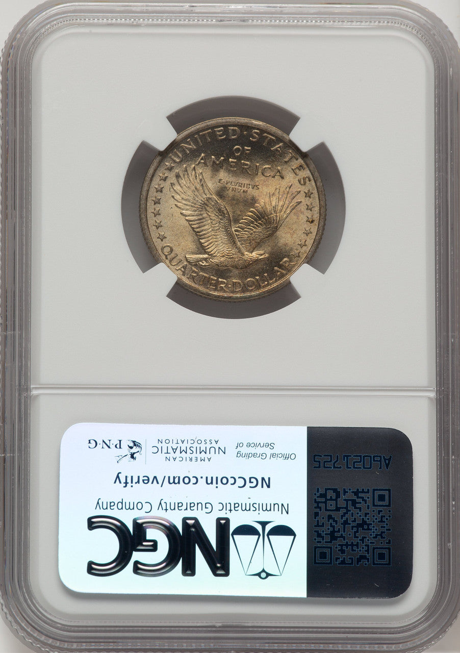 1917 T-1 FH CAC Standing Liberty Quarter NGC MS65+