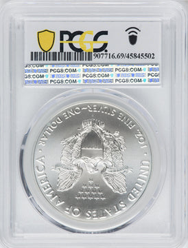 2021 American Silver Eagle T-1 At Dusk & Dawn 35th Anniversary 370th PCGS MS69