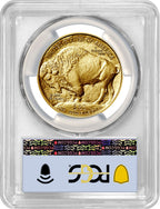 2025 1 oz Gold Buffalo First Day of Issue Flag Label PCGS MS70