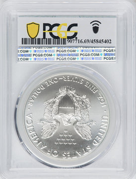 2021 American Silver Eagle Type 1 At Dusk & Dawn 35th Anniversary 470th PCGS MS69