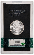 1884-CC $1 GSA Treasure Hoard Morgan Dollar CACG MS62