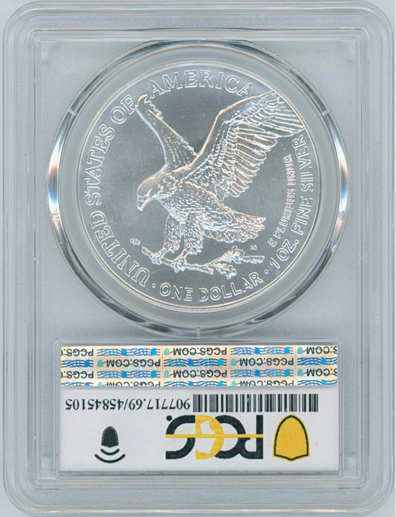 2021 American Silver Eagle Type 2 At Dusk & Dawn 35th Anniversary 500th PCGS MS69