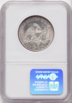 1863 50C Seated Half Dollar NGC MS65