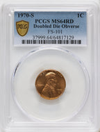 1970-S 1C FS-101 RD Lincoln Cent PCGS MS64