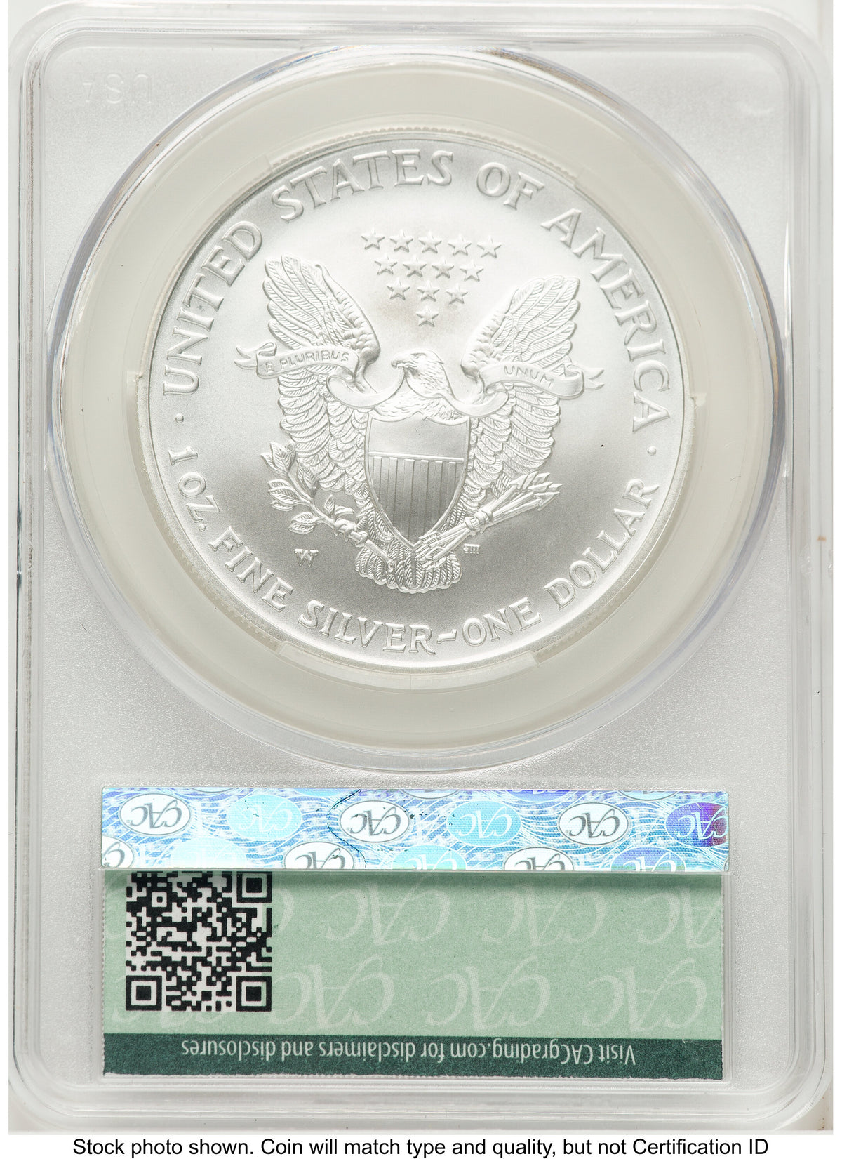 2008-W Reverse of 2007 Burnished Silver Eagle 1 oz First Delivery Ron Drzewuki CACG MS70