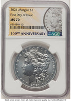 2021 Morgan Dollar FDI Morgan Label NGC MS70