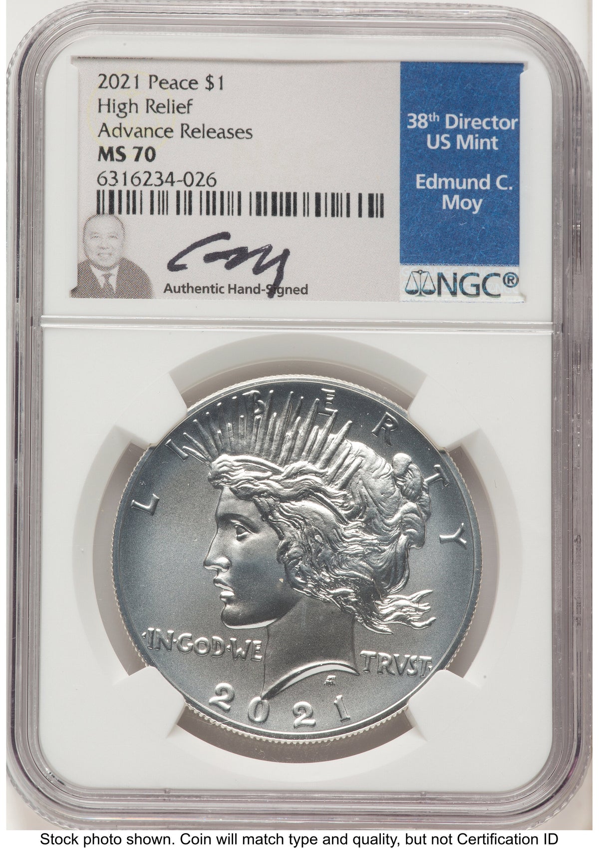2021 6 Coin Morgan & Peace Dollar Set AR NGC MS70 Ed Moy