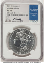 2021 6 Coin Morgan & Peace Dollar Set AR NGC MS70 Ed Moy