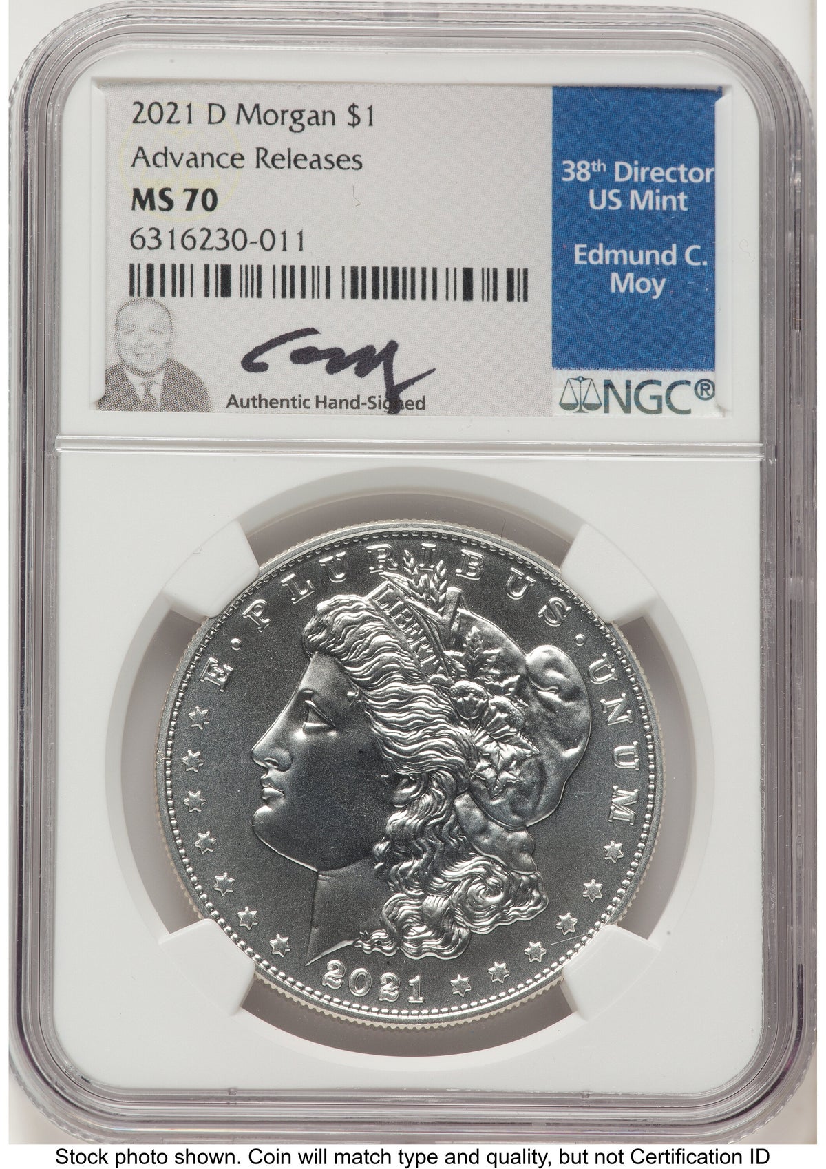 2021 6 Coin Morgan & Peace Dollar Set AR NGC MS70 Ed Moy