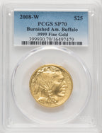 2008-W 4-Coin Set Burnished Gold Buffalos PCGS MS70